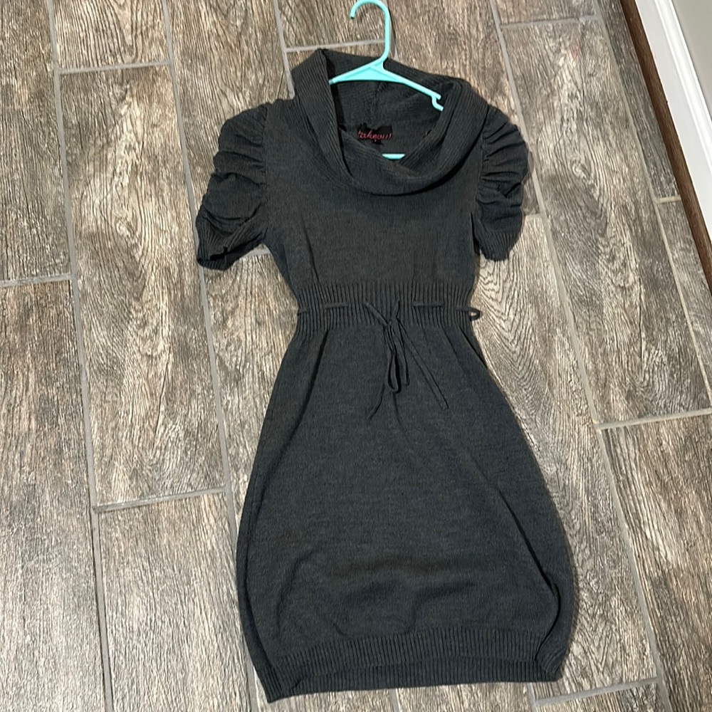 Takeout S blue-grey sweater dress